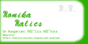monika malics business card